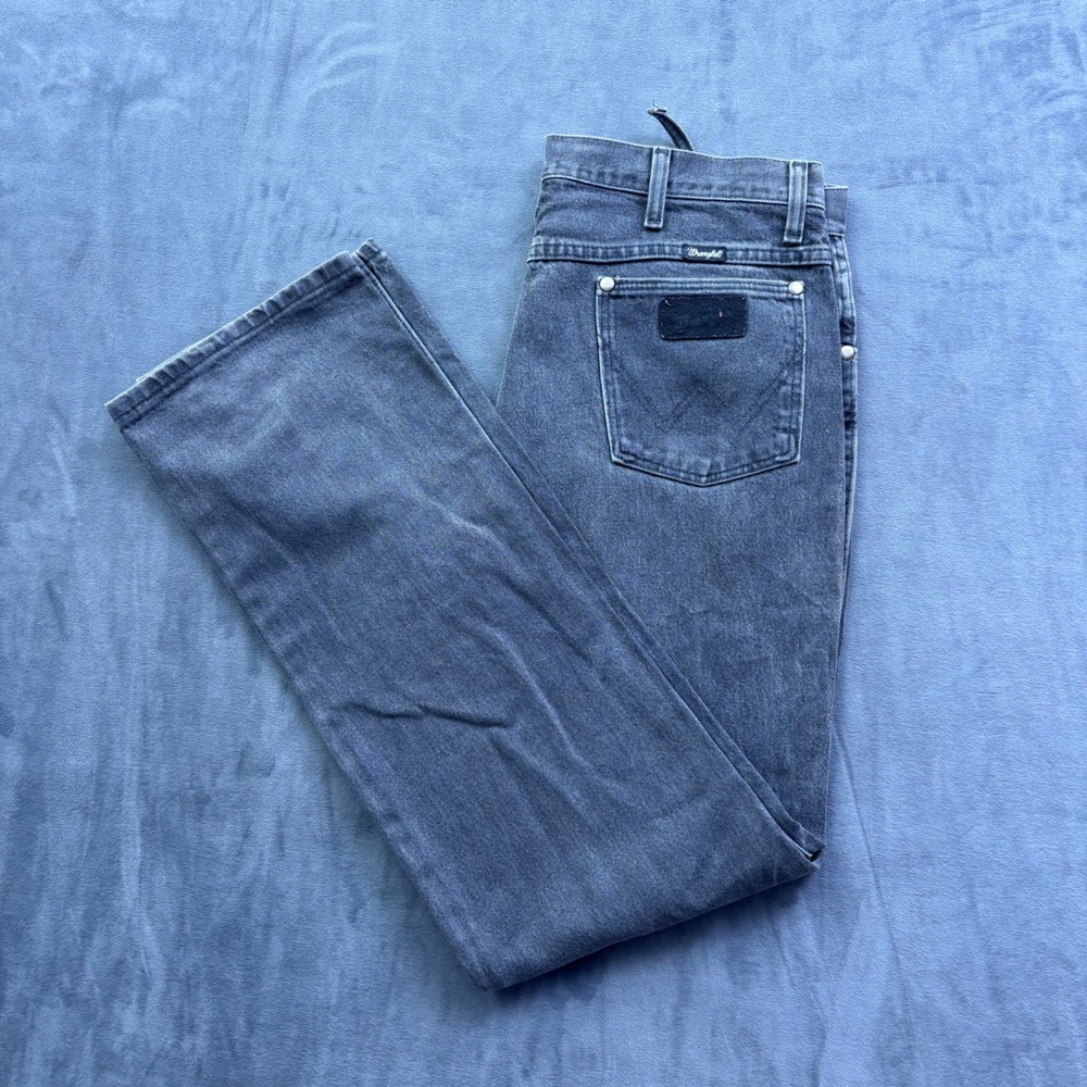 Wrangler 933SEWK Cowboy Cut Slim Fit Straight Leg Jeans Faded Black 34x32